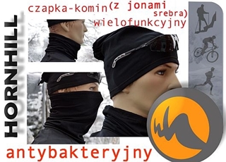 Wielofunkcyjny komin Uni antybakteryjny. Czapka
